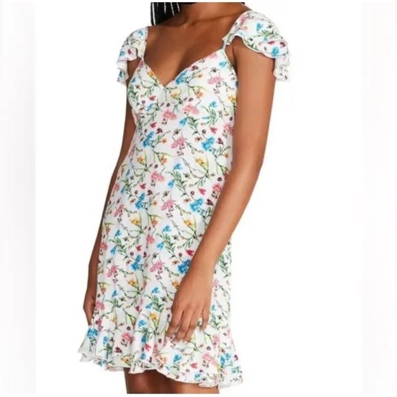 NEW Betsy Johnson Floral Piper Dress Sonic White Size XXL NWT - Picture 1 of 9